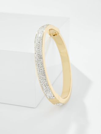 Talbots Shimmer Hinge Bangle - Clear Crystal/Gold - 001 Talbots