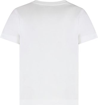 Moncler Womens T-Shirt Crew-Neck White Cotton T-Shirts & Jerseys
