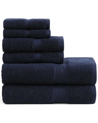 Tommy Hilfiger 200 Thread Count Modern American Solid Carded Cotton Z-Twist 6Pc Towel Set