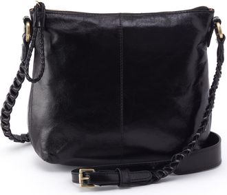 Hobo Medium Lasso Leather Crossbody Bag in Black at Nordstrom