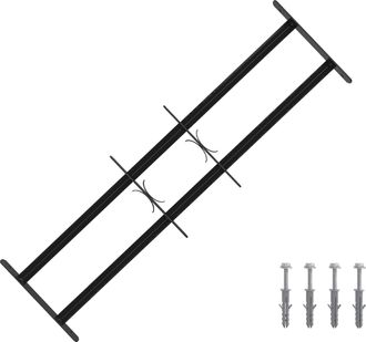 vidaXL Rejilla De Seguridad Para Ventanas Con 2 Barras Cruzadas 3 Uds. Vidaxl