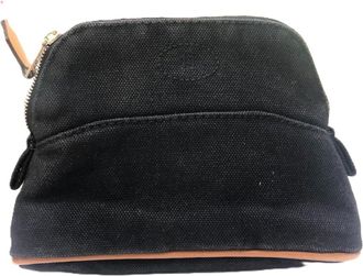 Hermès Bolide Black Canvas Pouch (Pre-Owned)
