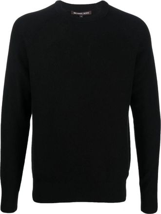 Michael Kors Zwarte Katoenen Crew Sweater - Heren - Ronde hals truien - Zwart - S - Katoen - Truien & Vesten