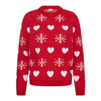 Kaffe Maglia a girocollo - - Knitwear - Donna - Rosso - M