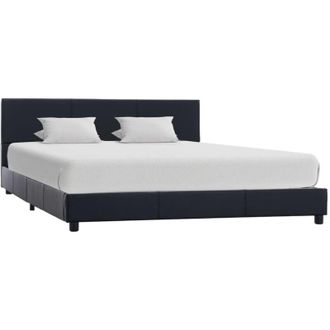vidaXL Estructura De Cama Cuero Sint&eacute;tico Negro 160x200 Cm Vidaxl