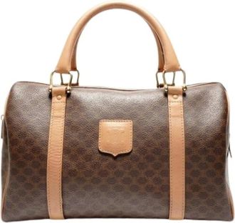 Celine Pre-owned Handbags, female, Brown, Size: ONE SIZE Pre-owned Vintage Boston Bag