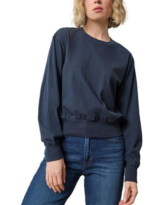 Lilla P Easy Fit Ribbed Trim Easy Crew Shirt