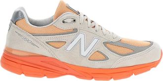 New Balance Beige/Grey 990v4 Suede Sneakers