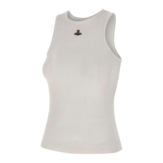 Vivienne Westwood Sleeveless Tops, female, White, L, 90s Vest