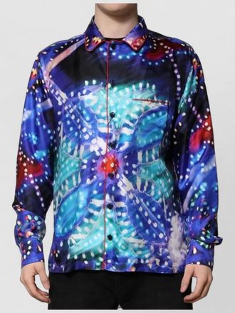 Dolce & Gabbana silk printed long-sleeve shirt