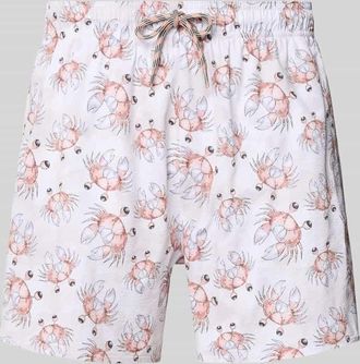 Emporio Armani Badehose im Allover-Look in Beige, Gr&ouml;&szlig;e XXL