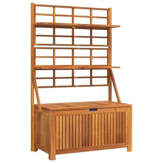 Berkfield Home Storage Box with Trellis 99x50x160 cm Solid Wood Acacia in Brown | Size: 99 x 50 x 160 cm