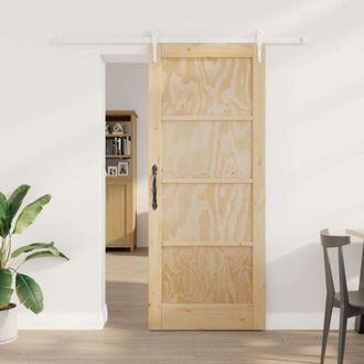 vidaXL Puerta Deslizante Otro Orkdal Natural Y 83 X 202 Cm Vidaxl