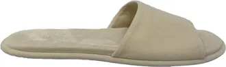 The Row Canal Slippers in Ivory Velvet