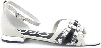 Liu Jo Platte sandalen - Dames - Sandalen - Wit - 37 EU - Leer - Schoenen
