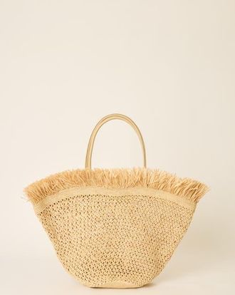 BTB Los Angeles Trina Fringe Tote in Natural at Nordstrom