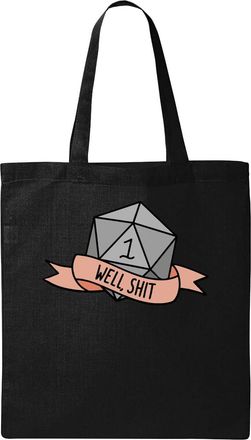 Generic Bad Roll Well Damn Natural Ecological Cotton Tote Bag Black