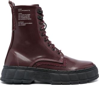 Viron 1992 combat boots - unisex - Rubber/Polyurethane/Recycled Rubber/Recycled Polyester/AppleSkin - 45 - Red