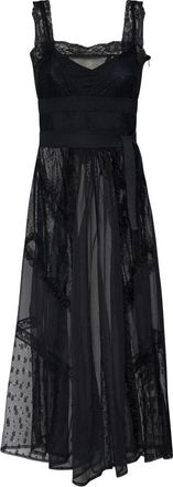 Silvian Heach Abito lungo con giochi di trasparenze e design raffinato - Dames - Feestkleedjes - Zwart - S - Kleedjes