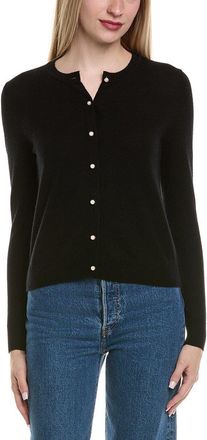 Sofiacashmere Pearl Bead Wool & Cashmere-Blend Cardigan