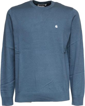 Carhartt Work in Progress Rondgebreide bovenkleding - Heren - Ronde hals truien - Blauw - XS - Truien & Vesten