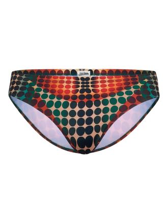 Jean Paul Gaultier dots-print swim brief - Orange