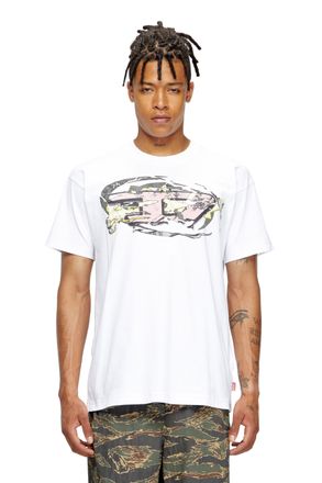 Diesel T-shirt with Oval D logo - T-Shirts - Man - White
