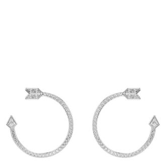 Swarovski Idyllia Rhodium Plated Hoop Earrings