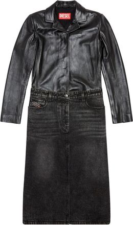 Diesel L-Ory Hybrid coat - women - Sheepskin - 40 - Black