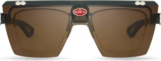 Bugatti Mens 42 mm Black Sunglasses