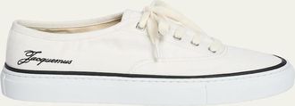 Jacquemus Les Fefe Canvas Low-Top Boat Sneakers