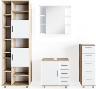 Vicco Conjunto De Muebles De Ba&ntilde;o Ilias, Sonoma, 4 Piezas