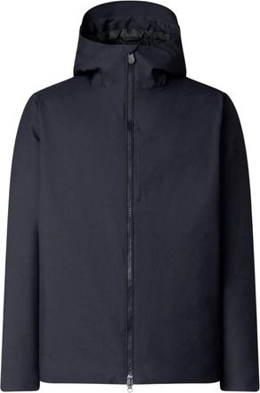 Save The Duck Dierenvrije gevoerde herenjas met capuchon - Heren - Zomerjassen - Blauw - XL - Nylon - Jassen