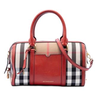 Burberry Pre-owned Burberry Medium House Check Canvas Sartorial Alchester Satchel Ladies T4APOCOTM5JG6ED7