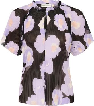 Inwear Lavender Poetic Flower Geplooide Top Blouse - Dames - Blouses - Veelkleurig - L - Overhemden