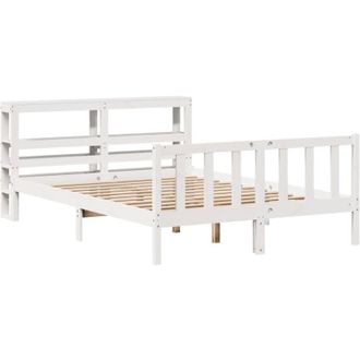 vidaXL Estructura De Cama Sin Colch&oacute;n Madera De Pino Blanca 150x200 Cm Vidaxl