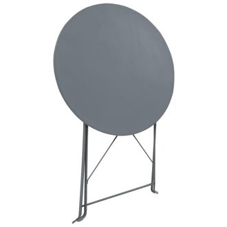 Berkfield Home 3 Piece Bistro Set Steel Grey