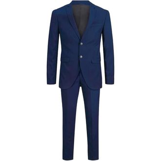 Jack & Jones Blauw pakset elegant formeel dragen - Heren - Business pakken - Blauw - XL - Leer - Kostuums