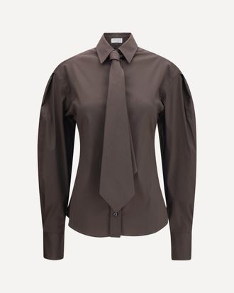 Brunello Cucinelli Cotton blend Shirt with tie Female L