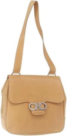 Ferragamo Pre-owned Shoulder Bags, female, Beige, Size: ONE SIZE Pre-owned Shoulder Bag