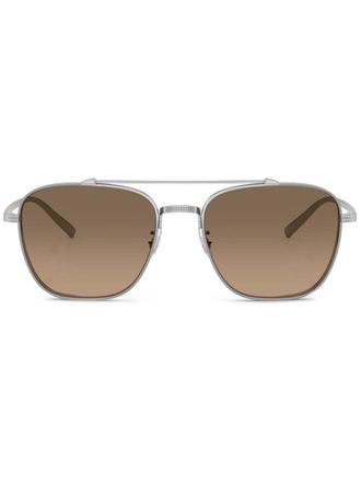 Oliver Peoples Avison zonnebril met vierkant montuur - Zilver