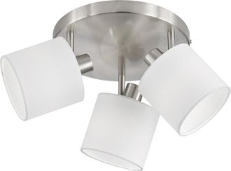 Reality Reality Leuchten - Plafoniera Tommy 3xe14 Foco Nichel &Oslash;25 Cm Trio Iluminaci&oacute;n