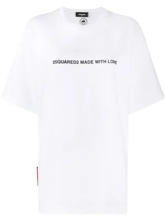 Dsquared2 T-shirt met tekst - Wit