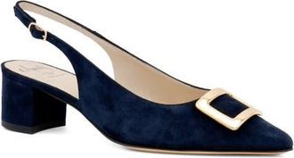 Amalfi By Rangoni Padrino Slingback Pump in Navy Cashmere at Nordstrom, Size 7.5