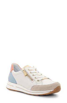 Ara Oleanna Zip Sneaker in Cream/Vanilla/Aqua at Nordstrom, Size 11.5