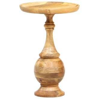 vidaXL Vidaxl - Mesa Auxiliar Redonda Madera Maciza De Mango 43x43x66 Cm