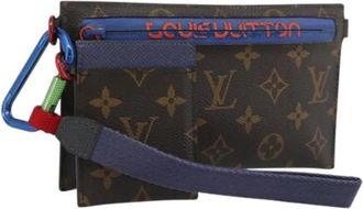 Louis Vuitton Pre-owned Monogram Pouch - Dames - Vintage Clutch - Bruin - ONE Size - Vintage