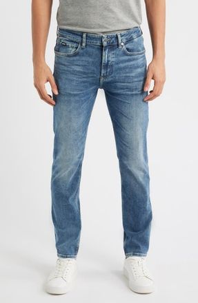 BOSS Delaware Slim Fit Stretch Jeans in Medium Blue at Nordstrom, Size 34 X 32