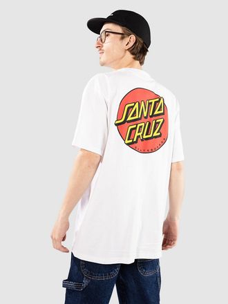 Santa Cruz Classic Dot Chest T-Shirt bianco
