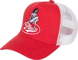 Philipp Plein Baseball Cap - Heren - Petten - Rood - ONE Size - Katoen - Accessoires